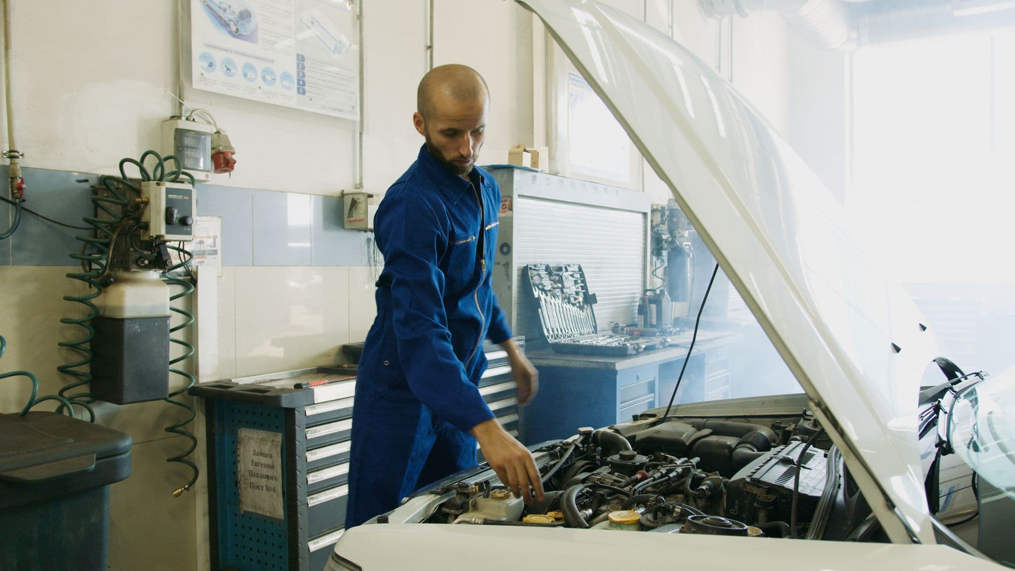 Experienced local mechanic at work